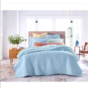 Lucky Brand Blue Baja Cotton Full/Queen Coverlet